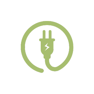 Eco-friendly electric plug icon encapsulating renewable energy and power retail services for effective SEO